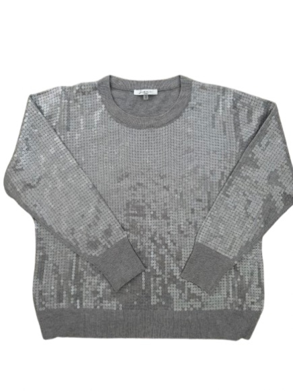 Sioni Silver Sequin Crewneck Sweater